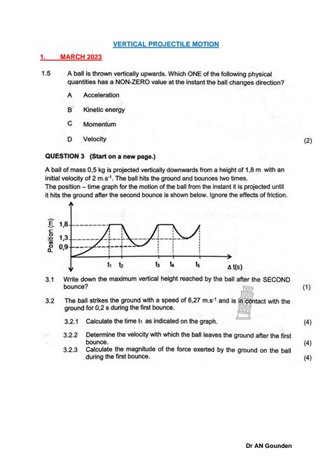 Solution Vertical Projectile Motion Studypool