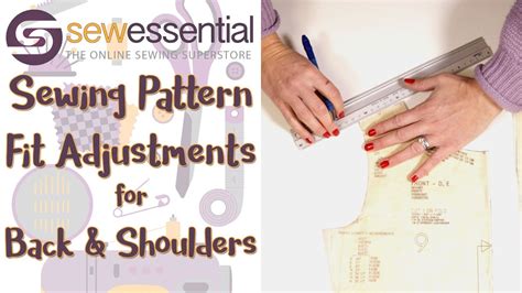 Sewing Pattern Fit Adjustments For Back And Shoulders Youtube