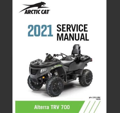 Arctic Cat Alterra Trv Atv Service Repair Manual Service