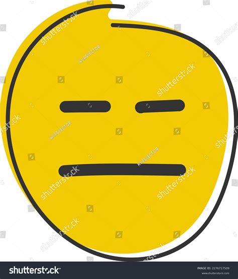 Indifferent Emoji Cartoon Icon Expressionless Emoticon