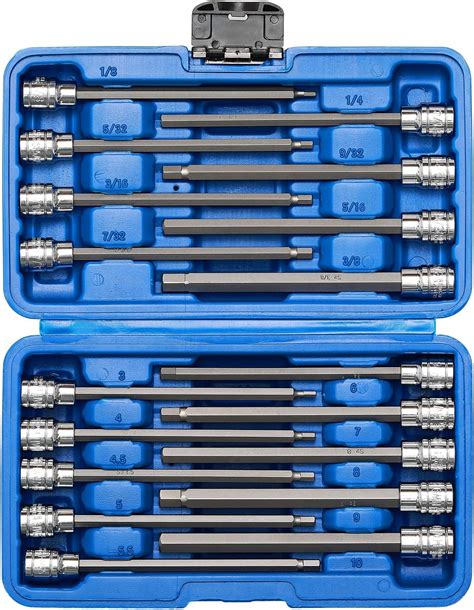 CASOMAN 3 8 Drive Extra Long Torx Bit Socket Set 12 Piece Torx Stra