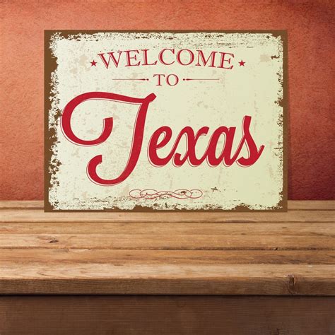 Welcome to Texas Texas sign Texas metal sign State sign USA | Etsy