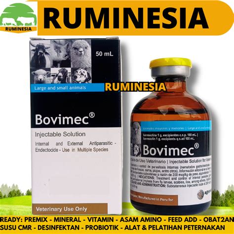 Jual Bovimec 50 Ml Obat Parasit Cacing Scabies Gudig Kutu Pinjal