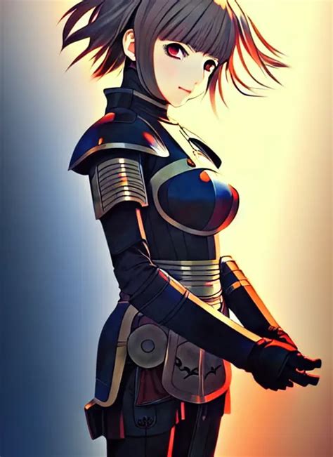 Ilya Kuvshinov Anime Illustration Knight Girl In Stable Diffusion