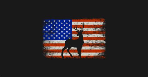 Deer American Flag 4th Of July USA Patriotic Deer Gift For Deer Lover