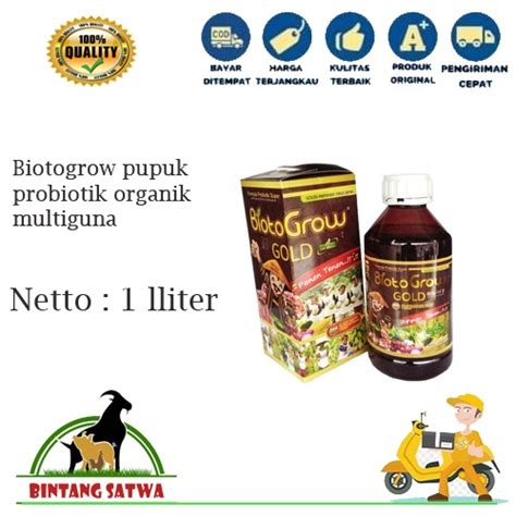 Jual Biotogrow Pupuk Probiotik Organik Multiguna Liter Shopee Indonesia