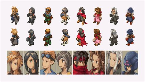 FF7 Sprite Art Pixel Characters Tutorial