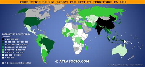 Carte Du Monde Production De Riz Par Tat Atlasocio The Best