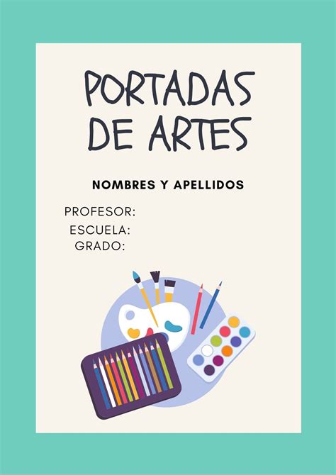 Portadas De Artes Portadas Para Cuadernos Word