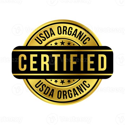 Usda Org Nico Certificado Insignia Sello Unido Estados Departamento