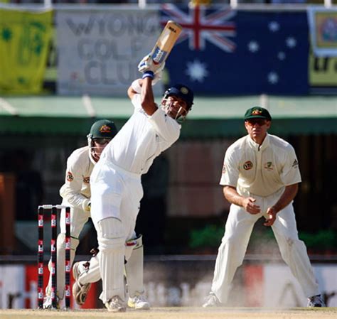 Virender Sehwag Plays A Powerful Shot Over Extra Cover