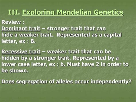 Ppt 113 Exploring Mendelian Genetics Powerpoint
