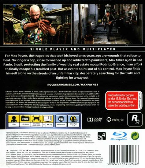 Max Payne 3 Images Launchbox Games Database