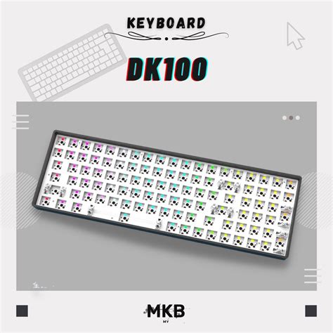 Dk Mechanical Keyboard Kit Hot Swap Customisable Rgb Tri Mode Ghz Bluetooth Type C Silicon
