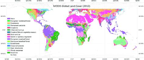 Modis Igbp Land Cover Map Friedl Et Al 2010 Download Scientific