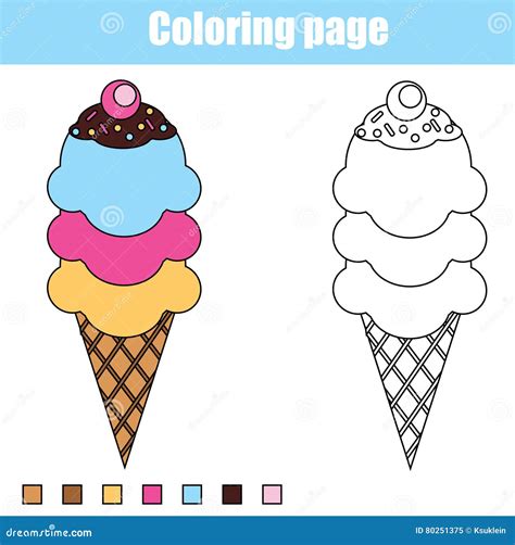 Helado Palito Para Colorear