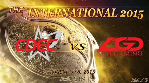 Dota 2 The International 2015 LGD Vs CDEC Day 3 YouTube