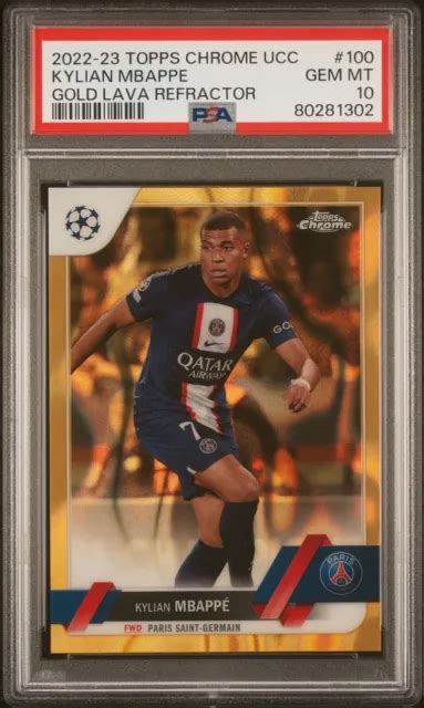 Psa Kylian Mbappe Gold Ssp Topps Chrom Ucc Psg Frankreich Eur