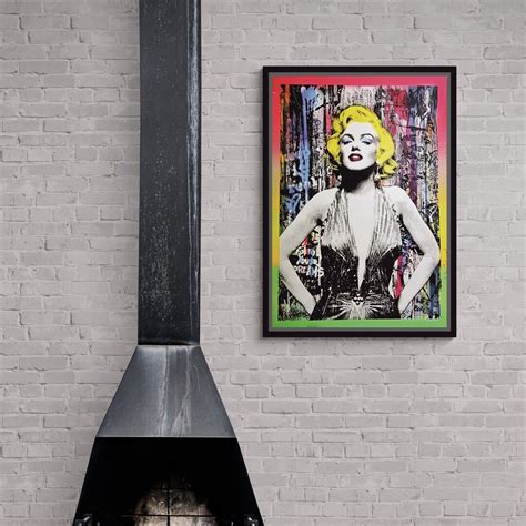 Banksy Marilyn Monroe Graffiti Wall Art Marilyn Monroe Pop Art Banksy