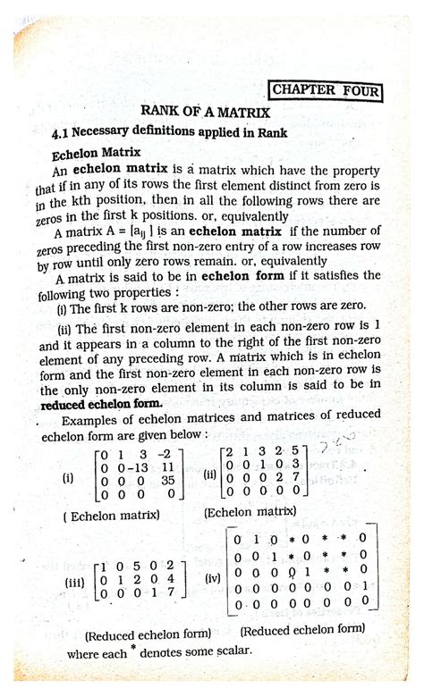 SOLUTION: Rank of matrix - Studypool