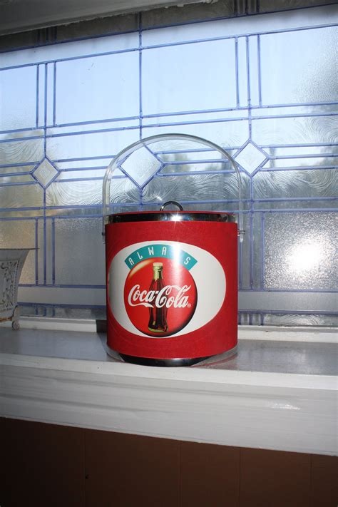 Large Red Coca Cola Ice Bucket