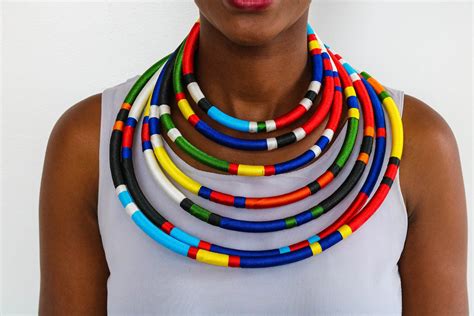 African Choker Necklacestatement Necklace Tribal Necklace Etsy