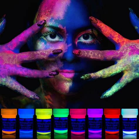 Uv Body Paint Black Light Make Up Bodypainting Neon Blacklight