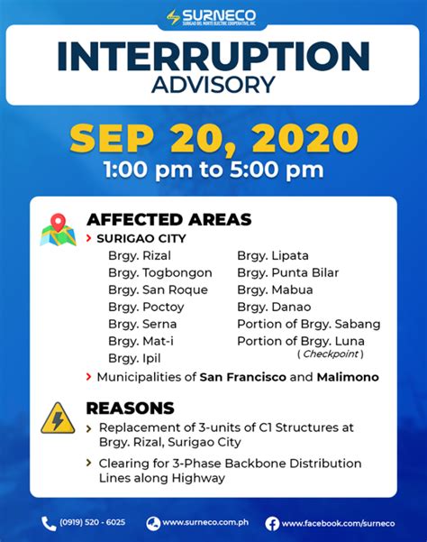 Surneco Interruption Advisory September 20 2020 Radio Philippines