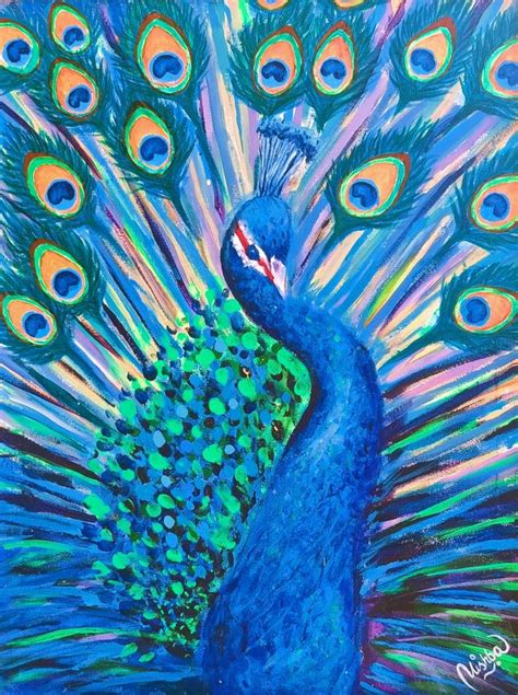 abstract peacock painting Painting by Alishba Iftikhar | Saatchi Art