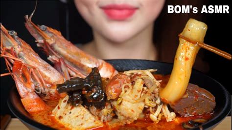 ASMR 킹 타이거 새우 마라탕 리얼사운드먹방SPICY HOT POT MUKBANG YouTube