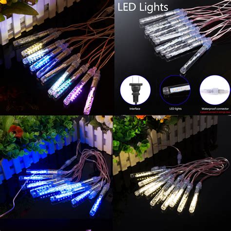 Cm Led Lights Tube Meteor Shower Rain Tube Xmas Snowfall Tree