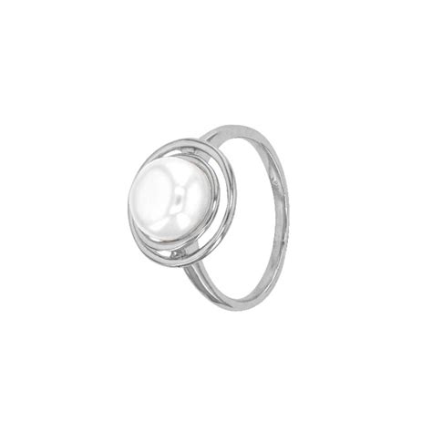 Bague Perle D Eau Douce Encercl E Argent Rhodi France Perles