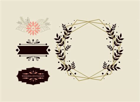 Floral Wreath Wedding 10966927 Vector Art At Vecteezy