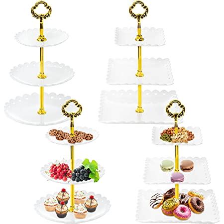 Amazon Deayou Pack Tier Cupcake Dessert Stand Plastic Tiered