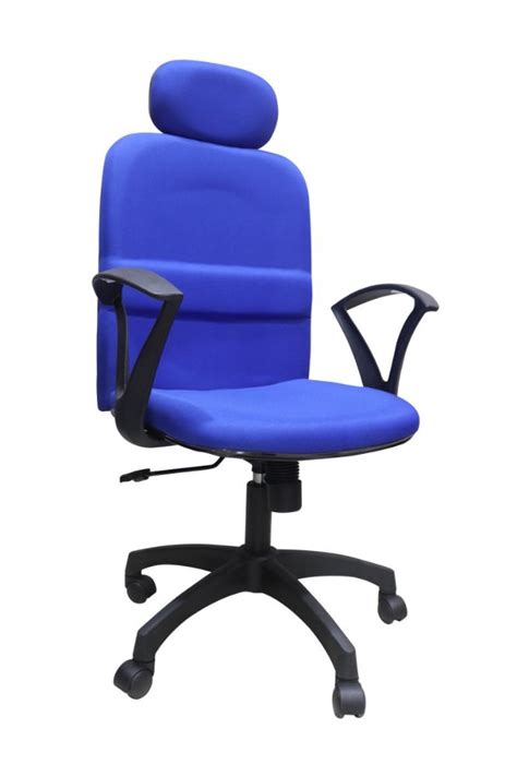 Omacme Fixed Arms EXE 56 Blue High Back Revolving Chair At Rs 4835 In