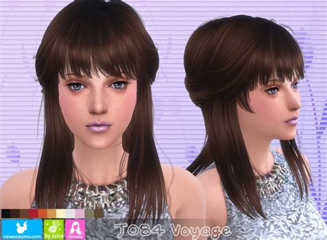 Newsea J084 Voyage Hairstyle Sims 4 Hairs