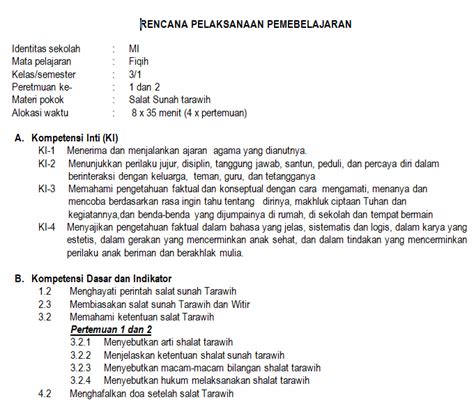 Contoh Silabus Fiqih Kelas Kurikulum Revisi Tukaffe