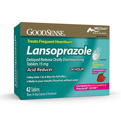 Goodsense Lansoprazole Delayed Release Orally Disintegrating Tablets 15 Mg Acid Reducer