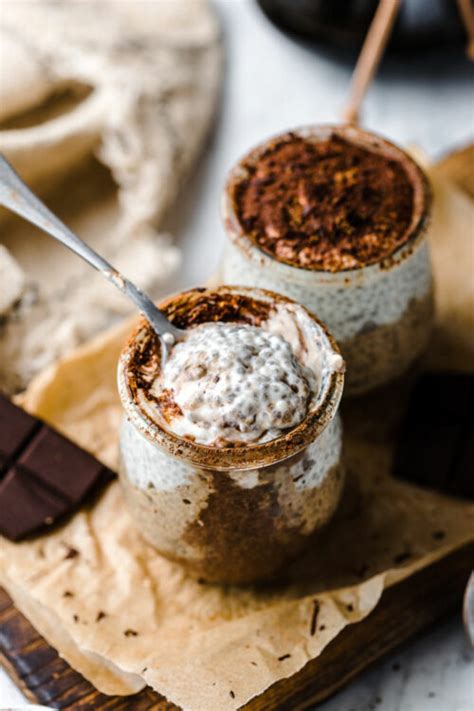 Vegan Tiramisu Chia Pudding 7 Ingredients Barrel Leaf