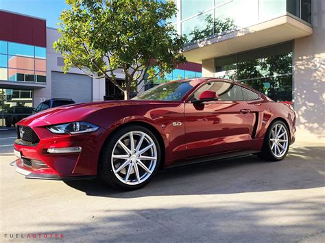 Ford Mustang S550 Burgundy Vossen VFS 10 Wheel Wheel Front