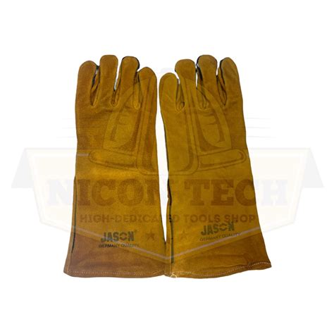 Jual Sarung Tangan Las Kulit 16 Inch Kuning Leather Welding Gloves