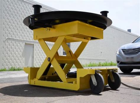 Mild Steel Hydraulic Rotary Platform Scissor Lift Table Operating