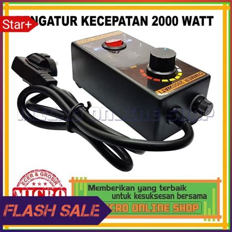 Jual Pengatur Kecepatan Bor Gerinda Dimmer Ac 220 Volt 2000 Watt Shopee Indonesia