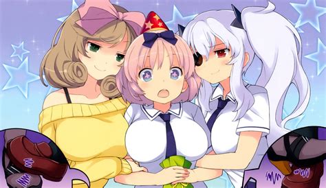 Wallpaper Illustration Anime Girls Big Boobs Cartoon Haruka Senran Kagura Yagyuu Hibari