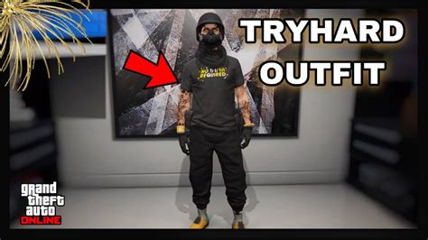 GTA 5 ONLINE MALE TRYHARD OUTFIT WITH BLACK JOGGERS TUTORIAL HAPPY