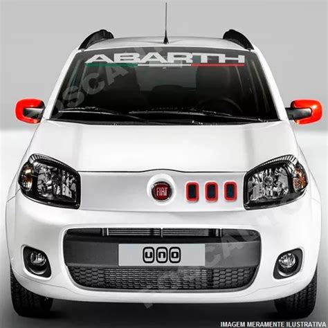 Adesivo Decorativo Parabrisa Abarth Fiat Uno Punto Bravo