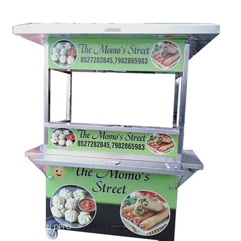 Silver Base Stainless Steel Momos Counter For Fast Food Stall At Rs