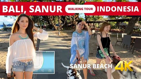 Sanur Bali Indonesia Walk Along Waterfront Sanur Beach K Bali