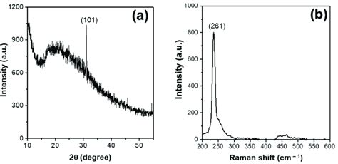 A Xrd Pattern And B Raman Spectrum Of The Se Nps Prepared By The