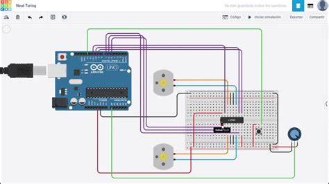 Control De Giro Y Velocidad De Motores En DC Tinkercad YouTube